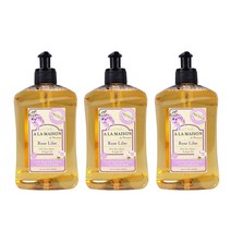 A La Maison de Provence Liquid Soap For Hand&Body Rose Lilac 핸드 바디 액체비누 로즈라일락 16.9oz(500ml)x3개, 1세트