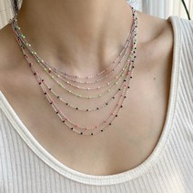 925 지지끌로죠 칼라 볼 체인 에폭시 비비드 목걸이 하리보 크리스탈헤이즈 해방타운 윤혜진 목걸이