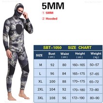 프리 다이빙슈트 잠수복 프리미엄 3MM/5MM 네오프렌 남성 전문 운동 선수 여성 딥 스쿠버 다이빙 슈트 및 스노클링 수영 서핑, [04] L, [03] SBT-1050 WETSUIT