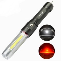 니녹스 코브 고휘도 LED경광봉 자석 마그네틱 경광봉 LED 신호봉 손전등 차박 다기능 후레쉬, 블랙