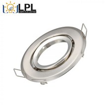 LED 스포트라이트 프레임 홀더 GU10 MR16 GU5.3 4 개 실버 라운드 조명기구 피팅 키트 다운라이트 라이트, Round-Silver