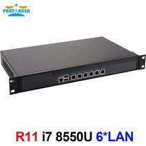 네트워크 방화벽 1u 랙마운트 i7 8550u 네트워크 서버(6 intel lan pc
