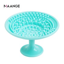 패들 킥판MAANGE 메이크업 브러쉬 스크러버 보드 실리콘 클리너 패드 워싱, 02 Green