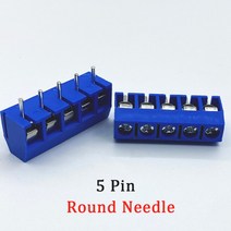 전선 커넥터 단자 접지선 와이어 10Pcs KF301 2/3/4/5Pin Spliceable 플매트 카펫 러그인 터미널 블록 KF301-2P KF301-3/4P 피치 5.0mm 스, [07] 5Pin Round Needle