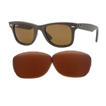 갤럭시 교체용 렌즈 레이밴 RB2140 오리지널 웨이페어러 편광 (54mm 아님) 브라운., Brown