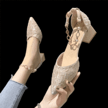 JUSEN 여성 샌들 발편한 여성샌달 여름 샌들힐 가을 구두 4CM