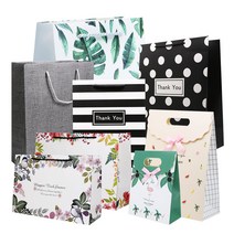 튼튼한 코팅 캐릭터 무늬 쇼핑백 50매 친환경 종이가방 답례품 기념품 고급 선물포장, 코튼무지 그레이
