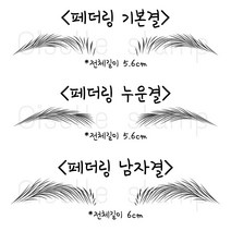 [ 페더링 눈썹 지젤스탬프 ] 반영구 화장 재료 디자인 엠보 고무판 연습 눈썹 도장, 리필잉크2개, 기본결
