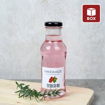 (1BOX) 유리 주스병 300 (24개입) 카페 음료 공병, 철캡-블랙, 1개