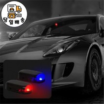 HENK 차량용 도난 방지등 태양광 시뮬레이션 경고 플래시 경보기 장식등 레드 블루 2P, 블루 2개