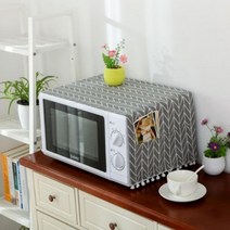 헤링본디자인 먼지방지 전자레인지덮개 수납장 서랍 가전보호덮개 주방용품 주방 렌지커버 자취생선물 이사선물 오염방지 덮개천 주방소품 신혼부부선물 탕비실 패브릭커버
