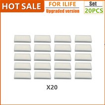 진공 로봇 클리너 부품 사이드 브러시 ilife v5 v5s V3 V3s v5pro V50 V55 x5 pro 용 1 차 먼지 필터 걸레 Hepa, [09] 20pcs