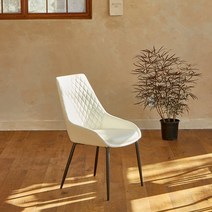 가구앤하우스 다이야 DIY 이탈리아 고급 럭셔리 인테리어 디자인 식탁 테이블 의자(4colors), 다이야 철제의자(화이트PU)