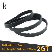 보드 바디 킥판 스킴 아쿠아 봉 2GT 고무 폐쇄 루프 타이밍 벨트 폭 6mm 길이 184 186 190 196 202 208 214 220 226mm GT2 드라이브 컨베이어 톱, 2GT-196+Belt Width 6mm 5pcs