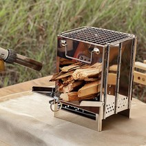 접이식 사각난로 소형 휴대용 화로대 불멍 장작 난로 캠핑 차박 바베큐 그릴 야외 숯불 캠프파이어, 사각접이식난로 소형