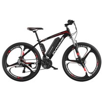 21 가변 속도 전기 자전거 26 인치 알루미늄 합금 산악 ebike 슈퍼 라이트 전자 성인용, 04 black red 3D, 02 10ah battery