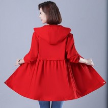 여자트렌치코트 여자봄코트 봄가을 봄가을 새로운 여성 트렌치 코트 패션 안감 느슨한 플러스 크기 중간 길
