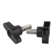M6 손잡이 볼트 스테인리스 스틸 플라스틱 27mm 36mm 헤드 돌리기 쉬운 나비 나사, M6 (Head 36mm), 8mm (4pcs), 1개