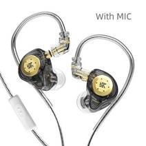 이어폰 헤드폰 KZ EDX PRO 10mm 듀얼 자기 회로 다이나믹 드라이브 하이파이베이스 이어 버드 스포츠 소음 차단 헤드셋 ZSN ZSTX ZEX PR, [04] Black MIC