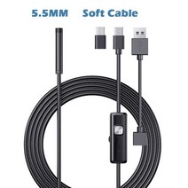 산업용 배관 탐지 내시경 카메라 5.5MM 7MM 3IN1 Type-c 마이크로 USB 미니 검사 Borescope 6 LED 안 드 로이드 전화에 대 한 방수 PC AN97, [03] 2m, [03] 5.5MM Soft Cable, 03 2m