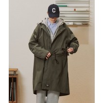 COVERNAT 디태쳐블 후디 롱 M-51 자켓 카키