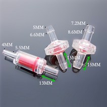 플라스틱 일방향 인라인 체크 밸브 가스 공기 액체 물 유체 동일 직경 수족관 펌프 3mm 4mm 5mm 7mm 10mm 1 개, [06] 10mm White