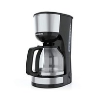 Besuche den Thomson-Store 커피머신 가정용 THOMSON 커피 머신 필터 10~12잔용 1.25리터 머신 영구 필터가 있는 유리 용기 및 물방울 방지 시스템