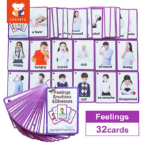 26 카테고리 760 어린이 카드 어린이 영어 음식 형용사 단어 플래시 카드 조기 교육 장난감 | 카드 장난감 | 카드, 감정 감정