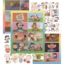 스누피 명언외 다꾸와 판스등 스티커 인스모음, 스누피 네컷 만화판스