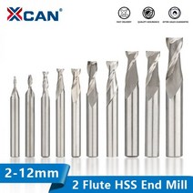 루터기 트리머 XCAN-HSS 금속 커터 2 플루트 밀링 2-12mm HSS 엔드밀 알루미늄 공구 CNC 기계 라우터 비트, 11xD12x26x83L