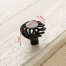 엔틱 앤틱 가구 손잡이 소품 빈티지 골동품 청동 캐비닛 핸들 중공 새장 핸들 서랍 옷장, 3102s 블랙