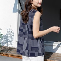 여름 여성 인견 나시 블라우스 빅사이즈 티