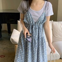 겟잇미 / 여름 플라워 셔링 나시 투웨이 롱원피스