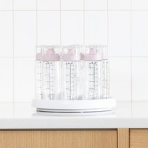 (선물세트)플레로 시노글라스 300ml 오일병 양념병 회전 트레이, (선물세트)크림핑크_시노글라스9P+회전트레이(소)1P