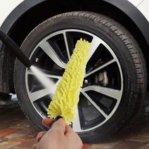1Pc 자동차 휠 클리너 브러시 타이어 림 청소 도구 자동 스크럽 세척 차량 세탁기 먼지 스폰지, YELLOW, 01 YELLOW