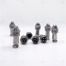 항공잭 항공 단자 너트형 원형 콘택트 커넥터 일체형 플러그 써큘러 16mm 5PIN 1P