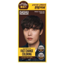 다슈 컬러 패스트 체인지 새치전용 염색제, 흑색, 6개