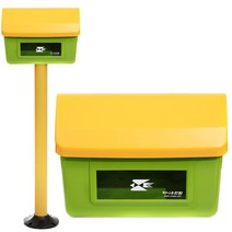 빗물보호 동영상우편함) 예쁜우편함 빨강우체통 빨강우편함 노랑우편함 인테리어우체통 인테리어우편함 가정용우편함 가정용우체통 예쁜우체통 빨간우편함 컬러우편함 포스트박스 우편함 우체통, 스탠드형(기둥결합), 32(몸초 뚜노)