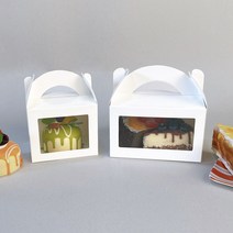 창문형 선물상자 화이트 답례품 쿠키 머핀 마카롱 케이크상자 포장상자 선물포장, 창문형 선물상자 (화이트) 소