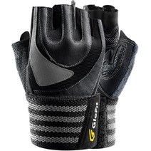 글로핏 하드트레이닝 손목 스트랩 장갑, 블랙 + 그레이