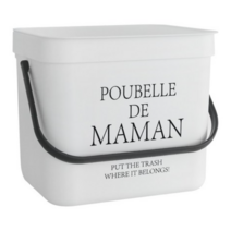 달팽이리빙 푸벨드마망 벽걸이 휴지통 7L, White., 3개