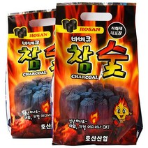 호산 바베큐 참나무 숯 구이용 무공해 참숯 (착화제 내포장) 800g / 2kg 택 1, 무공해 참숯 800g