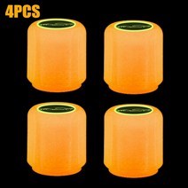 야광휠캡 포터 네어테크휠너트 레이휠캡자동차 로고가 있는 ABS 야광 타이어 밸브 캡 조명 보닛 발광 노즐, 01 4pcs