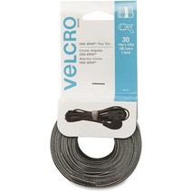 VELCRO 브랜드 원랩 케이블 타이 | 가정 사무실 및 데이터 센터 정리를 위한 관리 와이어., 15 x 1/2In - 30 Ties_Black/Gra
