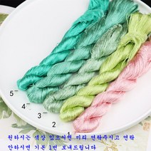 SKANDSALO 자수실 실크 꽃감은 diy수공예제작 재료 부품 전통자수 수선 자수 그러데이션색 견사, T17-1대메시지만색상번호꿈의숲