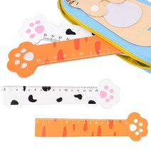 15센티 자 15센치 미니자 문구자 나무 방안자 15CM 직자, 2. (오렌지)