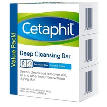 세타필 Cetaphil 비누 딥 클렌징 바 올스킨 3개입(382g) 2팩, 1세트