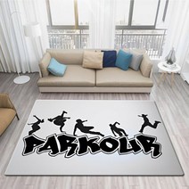 인조 잔디 카펫 정원 인테리어 파쿠르 벽 데칼 익스트림 스포츠 점프 스트리트 시티 미끄럼 방지 프린트 편안한 거실용 대형 매트 러그, 40cm by 60cm, 라이트 그린