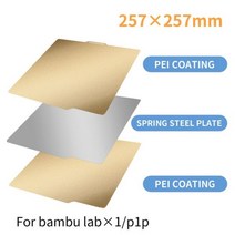 양면 PET PEI / PEI PEI 스프링 강판 PEI 마그네틱 빌드 플레이트 3D 프린터 용 가열 베드 Ender 3 업그레이드 Ender 5 CR10, 257mm PEI for lab X1, 257mm PEI for lab X1