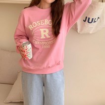 디오트 네렌스 라운드넥 영문 레터링 박시 맨투맨